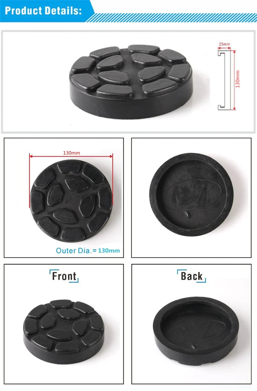 4x Heavy Duty Rubber Arm Pads for Car Hoist Lift Accessories (Fits Various Models)