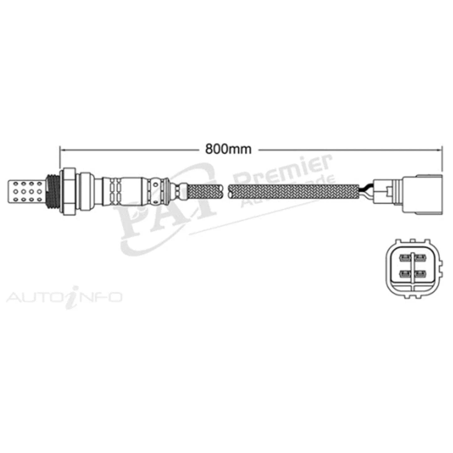 Post Cat Oxygen O2 Sensor for Toyota RAV4 (2000–2003)