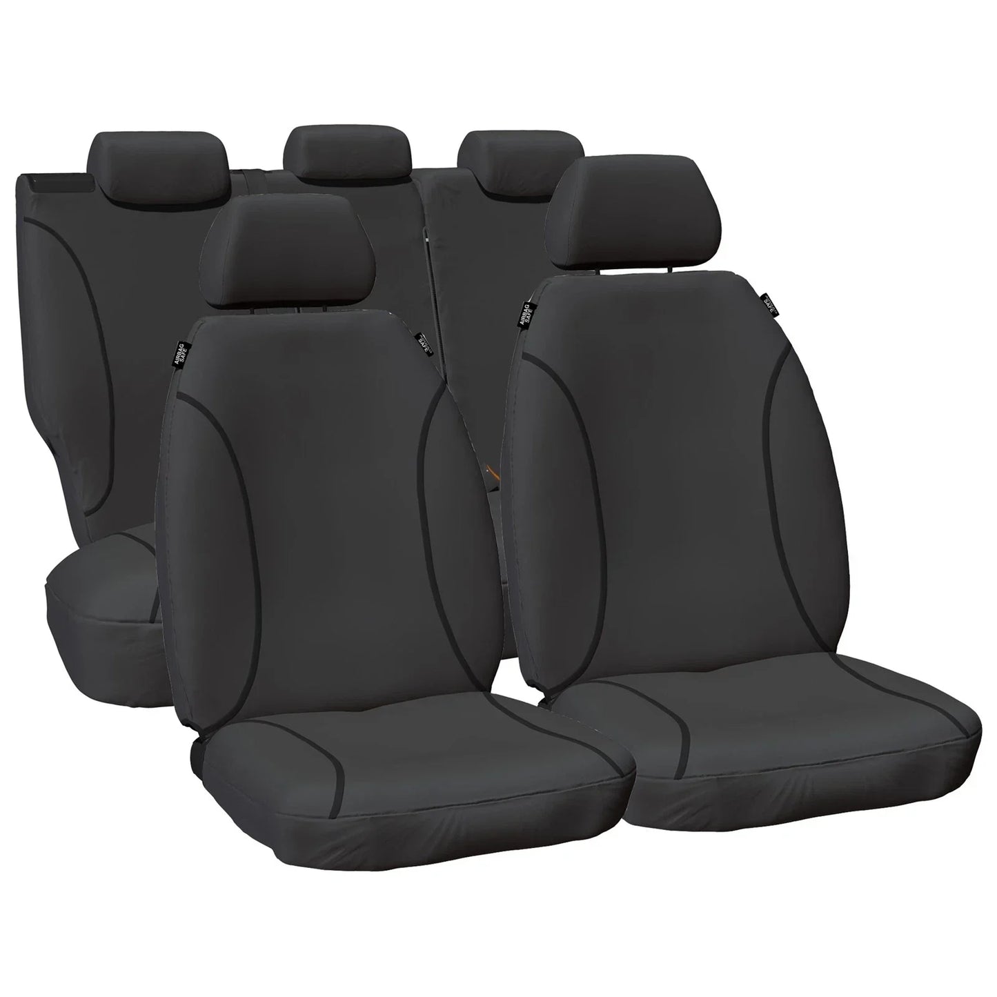 Front & Rear Heavy Duty Canvas Car Seat Covers for Hilux GGN25 KUN26 4WD 8/09~15