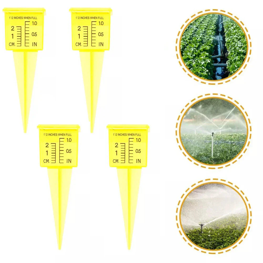 4 x Plastic Outdoor Rain Gauge for Yard Garden Decor