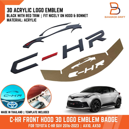 3D Acrylic Logo Emblem Badge for Toyota C-HR (2016-2023)