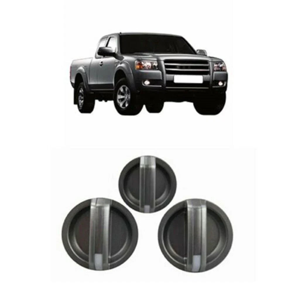 3pc Heater Fan Temp Control Knobs for Mazda BT-50 (2006–2011)