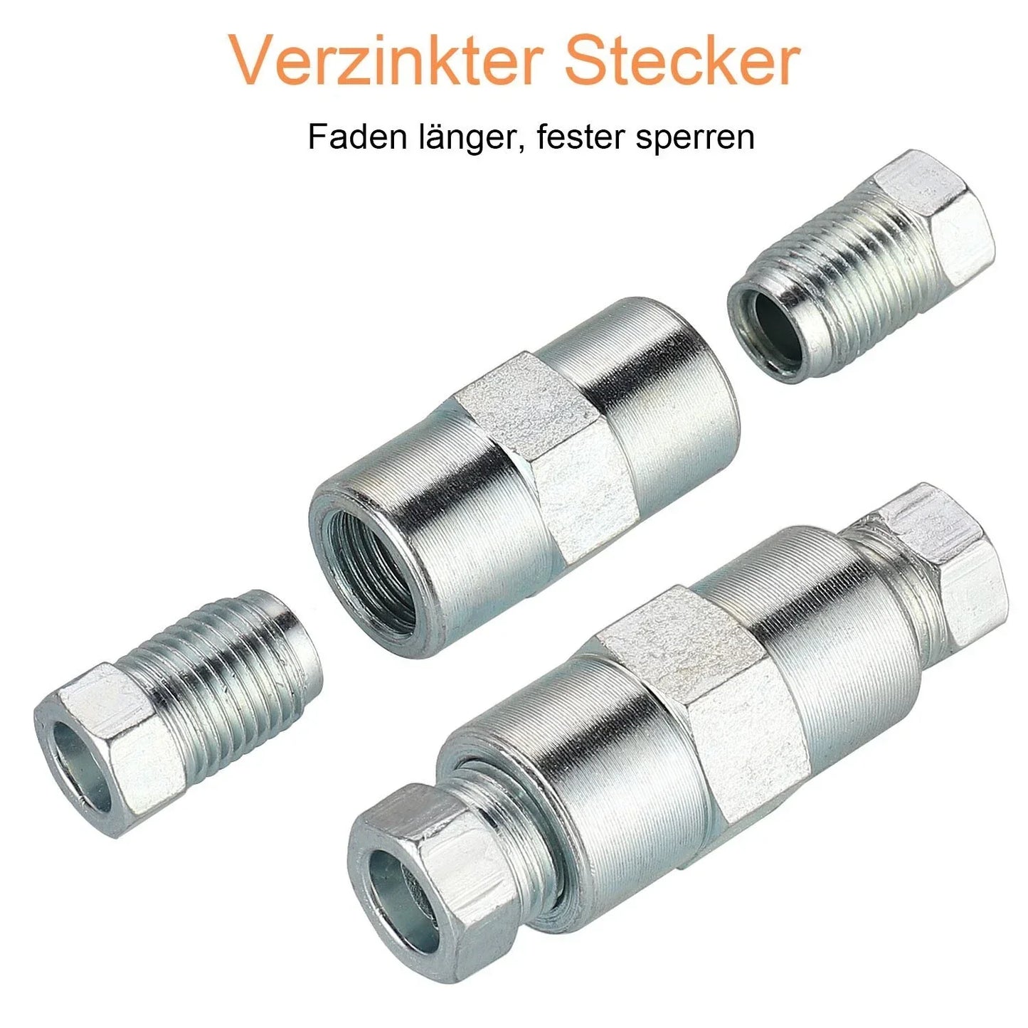 2x 5m 316 Brake Pipe Kit with 20 Nuts 10 Connectors