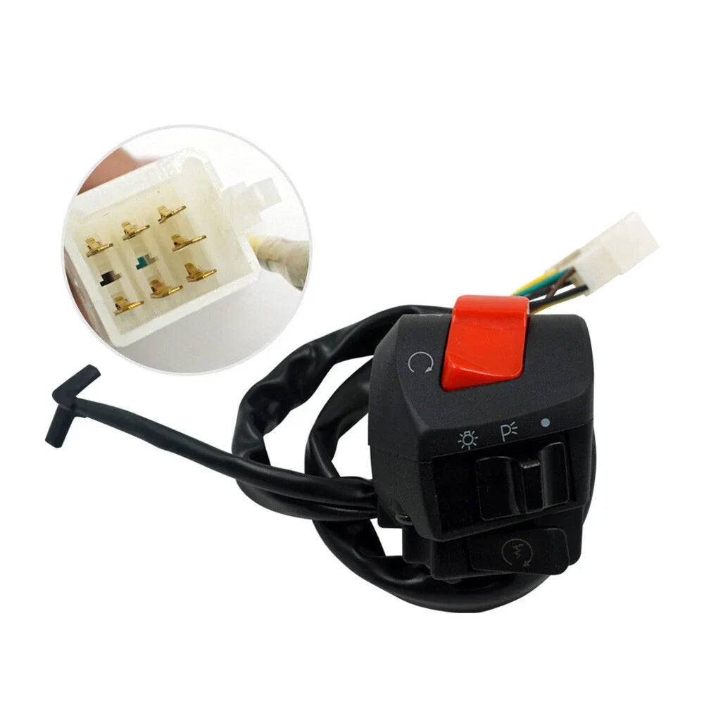 Handlebar Motorcycle Headlight Control Switch Light Indicator for Various Models