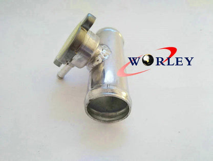 38mm Alloy Inline Radiator Pipe Filler Neck & 1.1 BAR Cap for Car