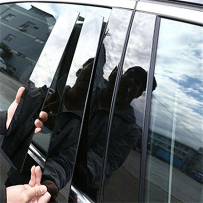 6 x Gloss Black Car Door Trim Pillar Posts Covers for Honda Odyssey (2011-2017)