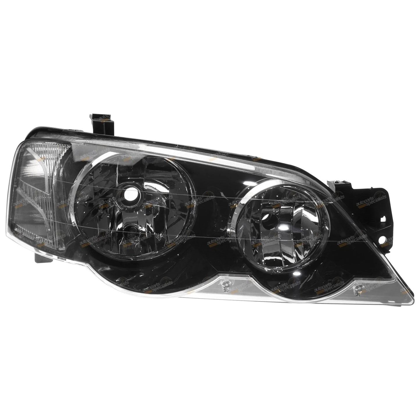 Black Pair LH+RH Head Lamps for Ford Falcon BA BF XR6 XR8 FPV (2003-2008)