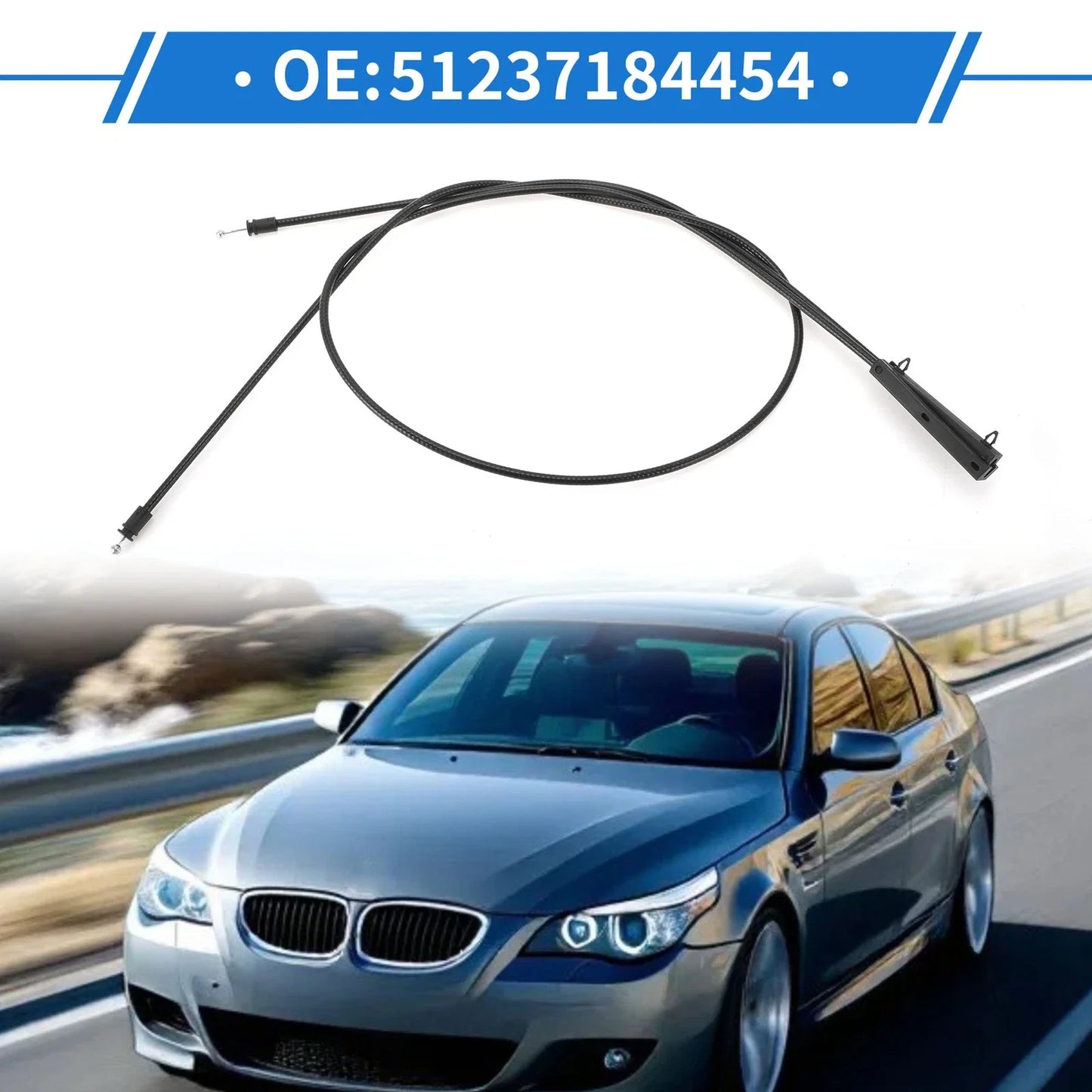 Hood Release Cable / Hood Latch Cable for BMW 5 Series E60/E61