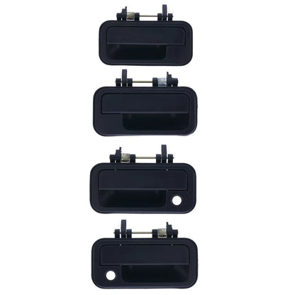 Front Left & Right Outer Door Handles 4pc Black for Holden Rodeo (1988–2003)