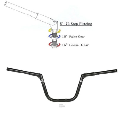 Adjustable 10" Rise 1-1/4" Handlebar for Harley FLSTF FLSTFB FXST (2000-2017)