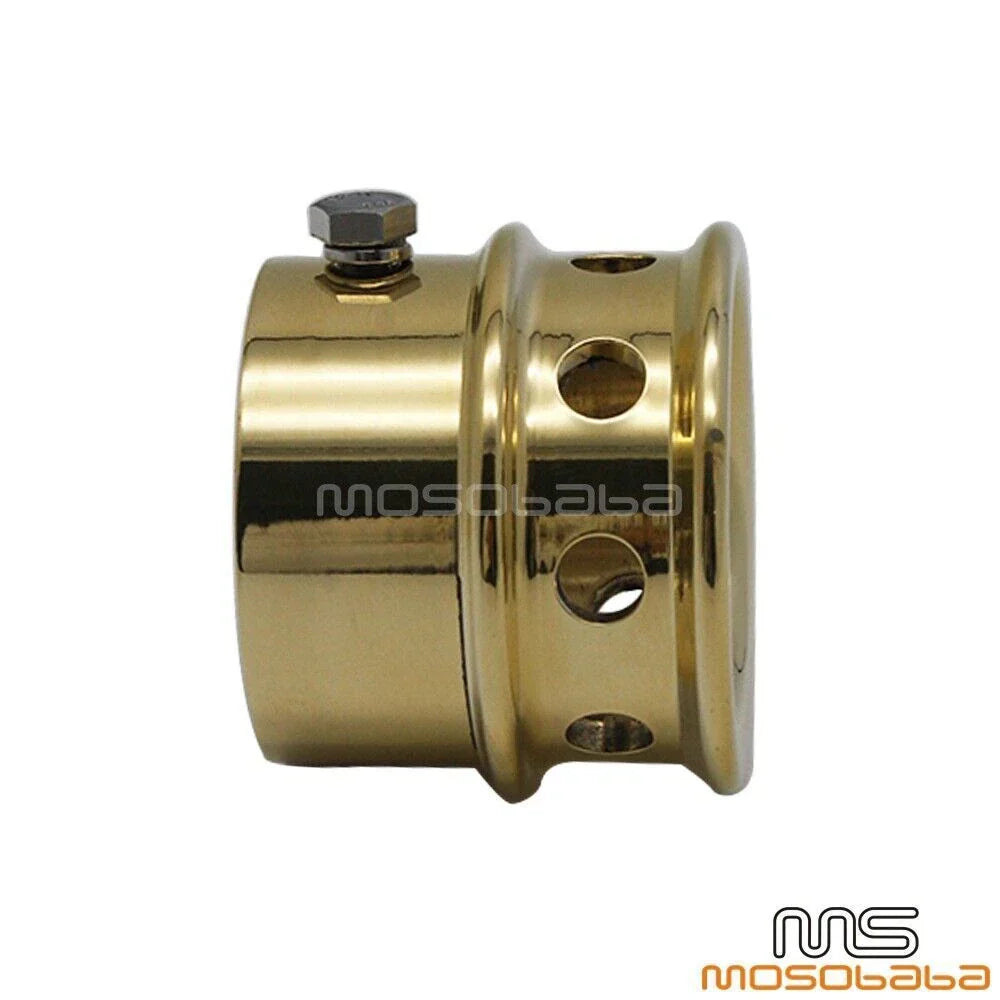 Brass Drilled Exhaust Tip for Harley Bobber Chopper 2.25" Pipes
