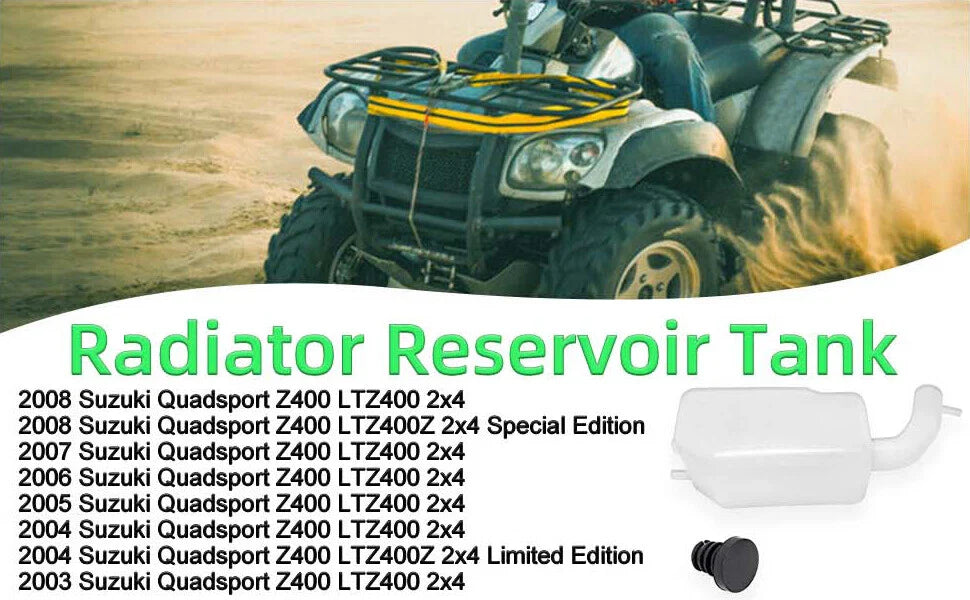 Radiator Overflow Tank for Kawasaki KFX400 Arctic Cat DVX 400 (2003–2008)