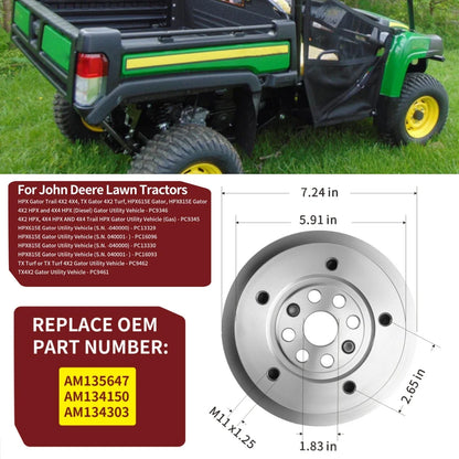 Rear Brake Disc Rotor Hub for John Deere Gator HPX615E HPX815E (2008–2012)