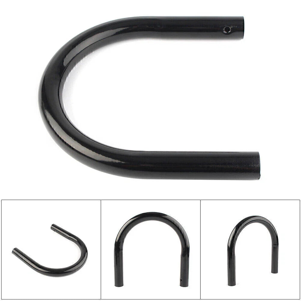 Black Stainless Steel Rear Seat Hoop Loop Frame Trim for Universal Cafe Racer