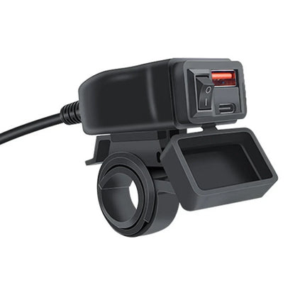 Dual Port Motorcycle USB Charger for 12–24V