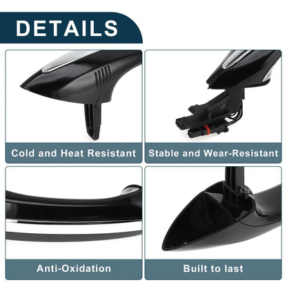 Rear Left Exterior Door Handle BMW F07 F10 Black Silver Tone