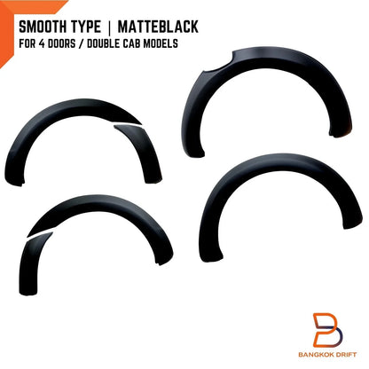 Matte Black Fender Flares for Ford Ranger PX1 T6 XLT XL Wildtrak (2012-2015)