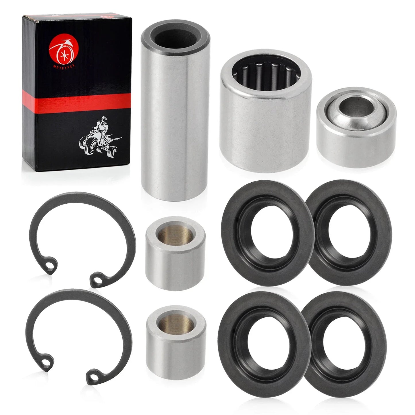 4x Front A Arm Bearing Bushing Upper & Lower for Kawasaki KFX700 (2004–2011)