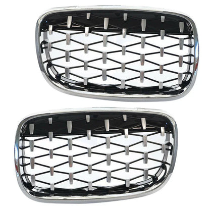 2 x Kidney Radiator Grille for BMW X5 E70, X6 E71, E72 Hybrid (2007-2013)