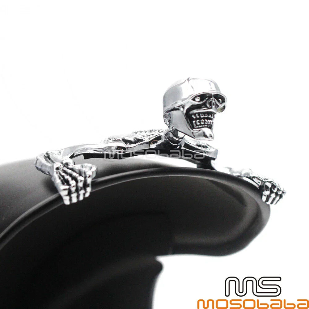 Skull Skeleton Ornament for Harley Chopper Headlight Visor (All Years)