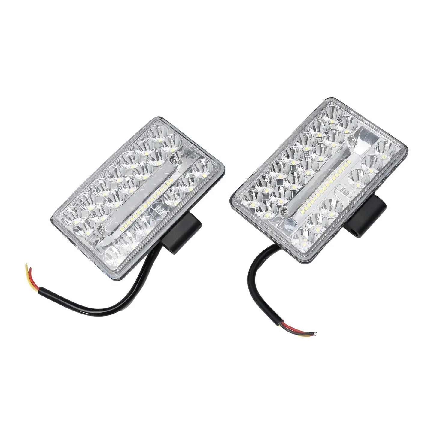 Rectangular LED Headlights for 12V–24V Vehicles