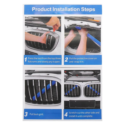 Blue Front Grille Insert Stripes Grill Trims Clips for BMW X3 (2011-2018)