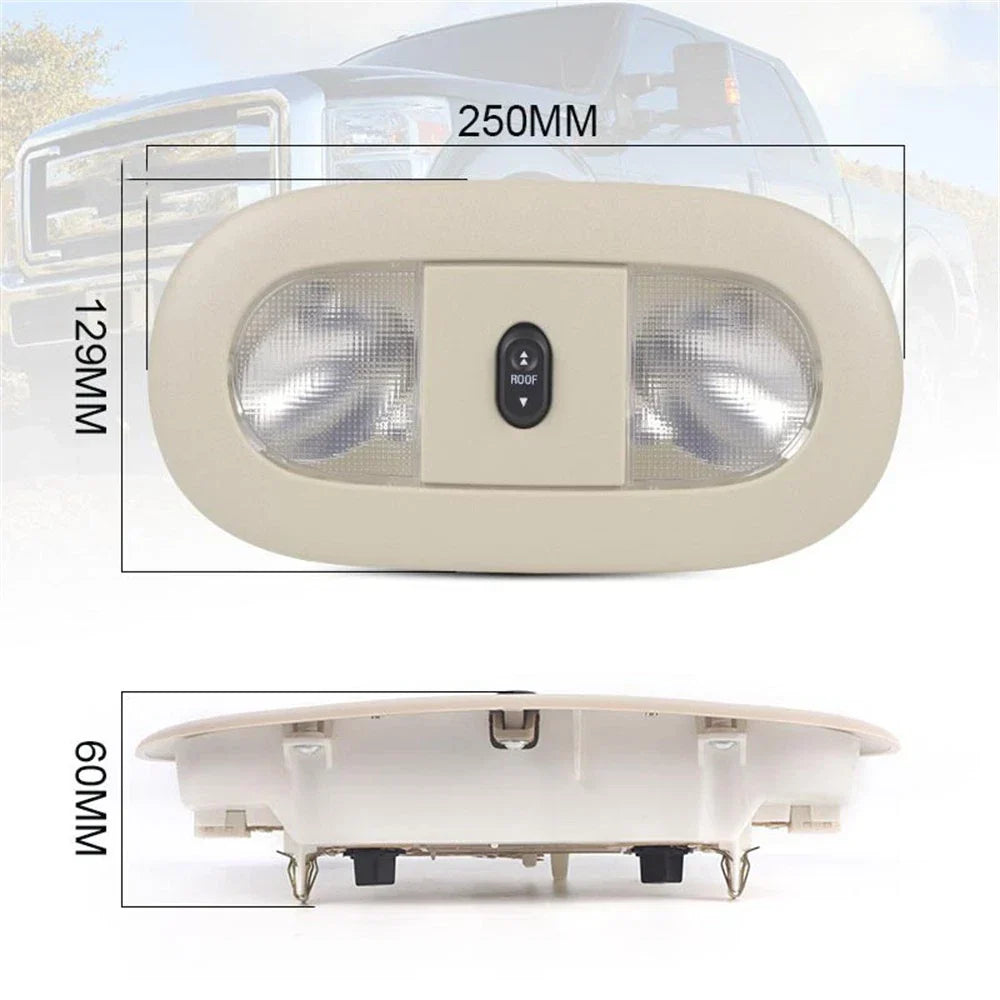 LED Front Overhead Console Dome Light & Sunroof Switch for Ford