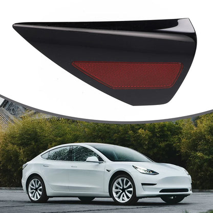 Black Left Driver Charge Door Cover Reflector for Tesla Model 3 (2017–2024)