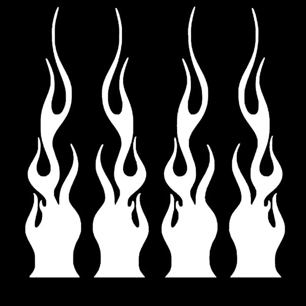 1set Vinyl Flame Reflective Stickers for Car Racing Laptop Skateboard