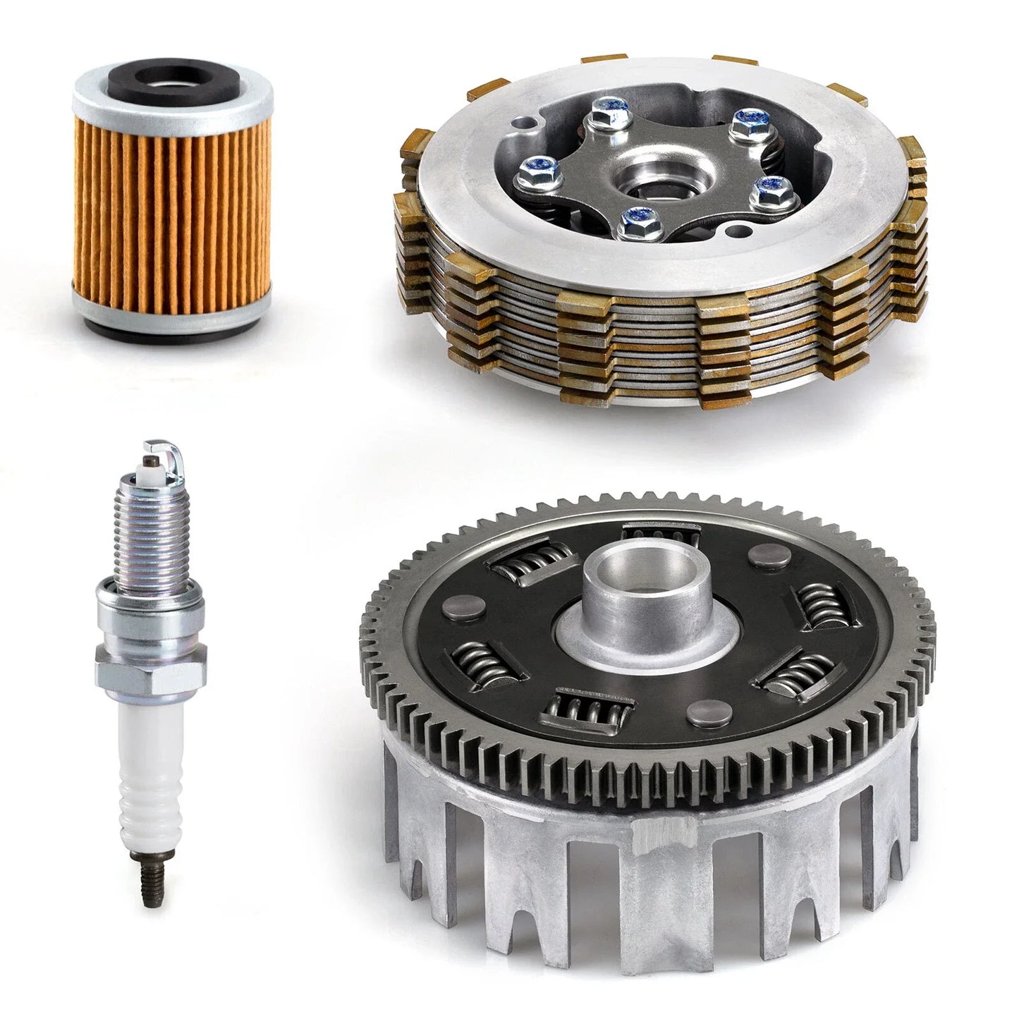 2 x Clutch Assembly kit & Clutch Basket for YAMAHA YFM350 Raptor (2004–2013)