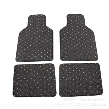 4 Pcs PU Leather Car Floor Mats