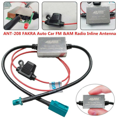 Inline Antenna Booster for Car 12V FM&AM Radio