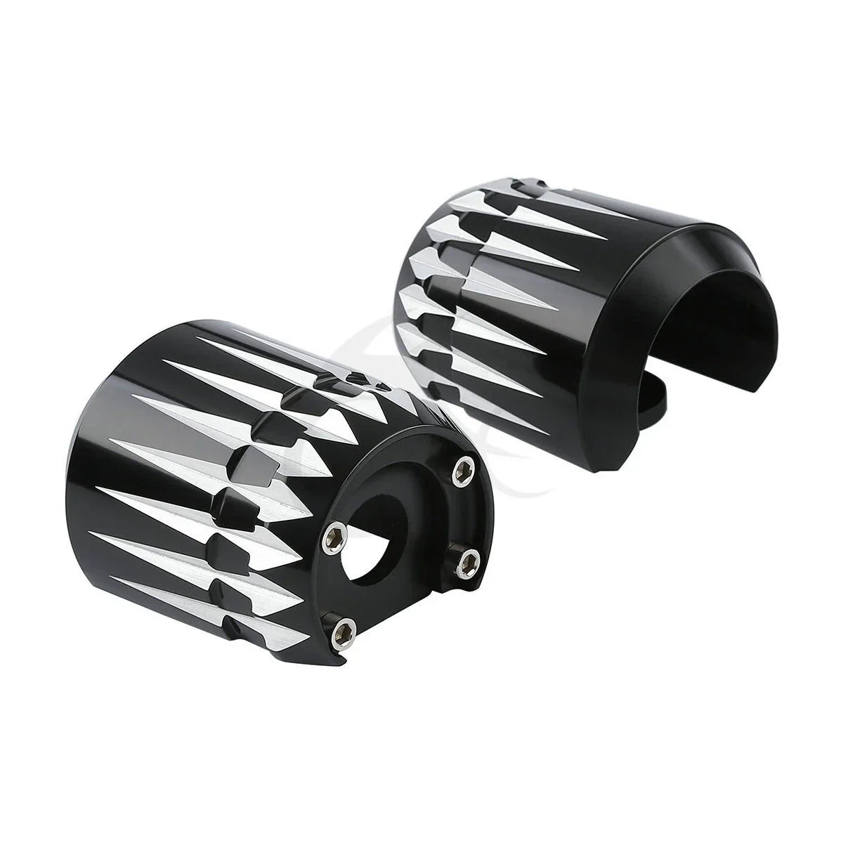 Black Lower Fork Slider Covers for Harley Road Street Electra Glide (84-2013)