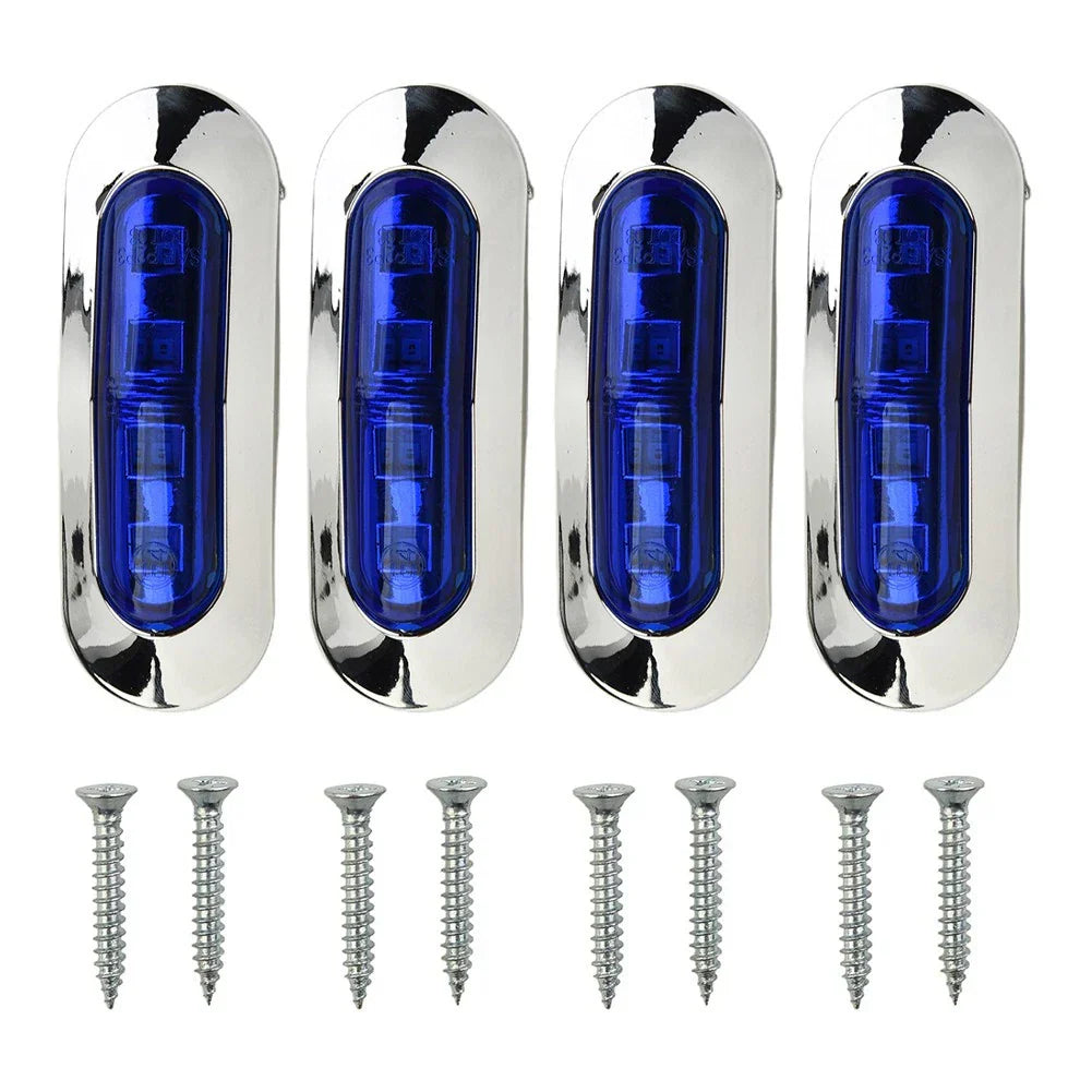 Lamp 12-24V 4x Blue Courtesy Lights for Marine Boat