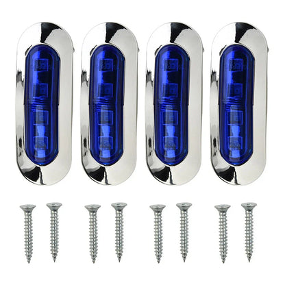 Lamp 12-24V 4x Blue Courtesy Lights for Marine Boat
