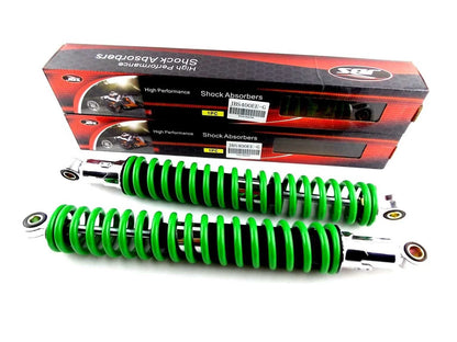 400mm Green/Chrome Rear Shock Absorbers for Honda XL125S