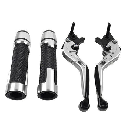 Silver Extendable Brake Clutch Levers & Handlebar Grips for Daytona 675 R