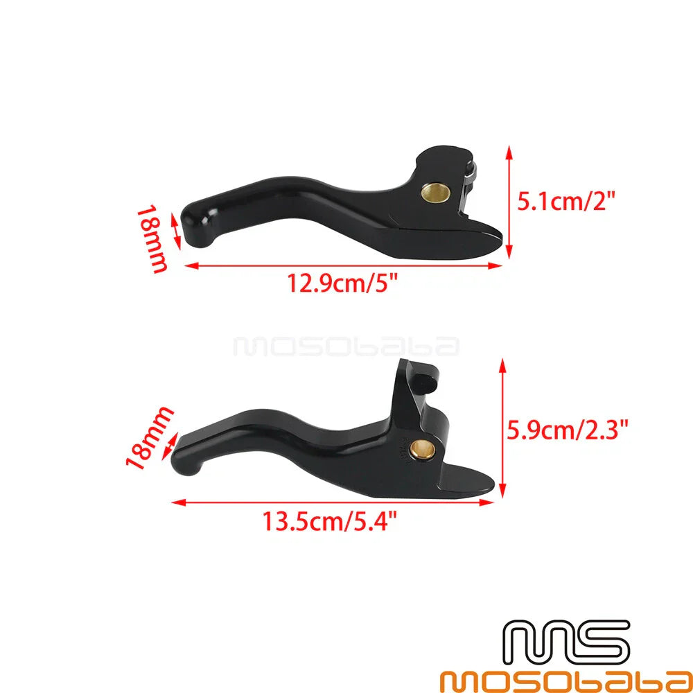 Black Brake Clutch Hand Levers Kit for Harley Softail Fat Boy (2016)