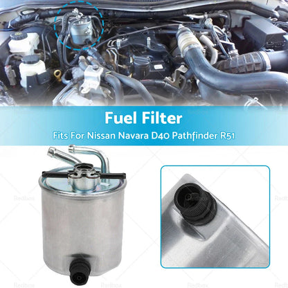Fuel Filter for Nissan Navara D40 Pathfinder R51 2.5L Turbo Diesel (2005-2015)
