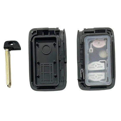 Smart Ignition Key Housing 2 Buttons Silver for Toyota RAV4 Highlander Corolla (2001-2023)