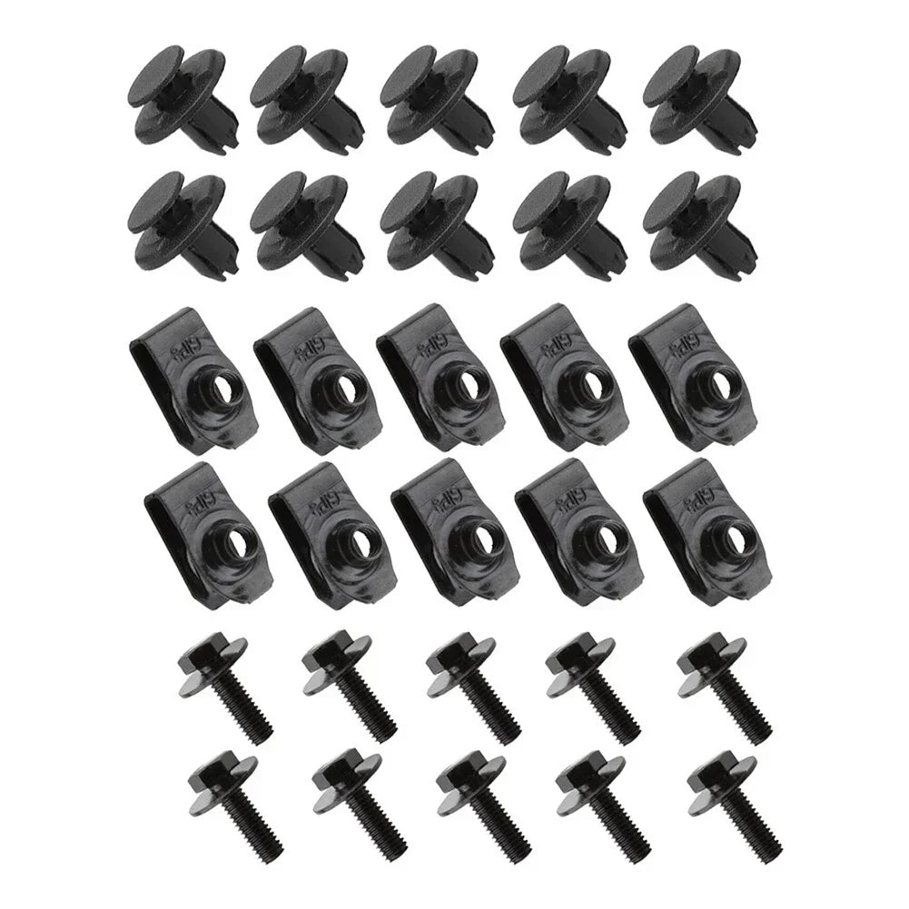30 Engine Undertray Cover Clips for Nissan Qashqai (2007–2024)