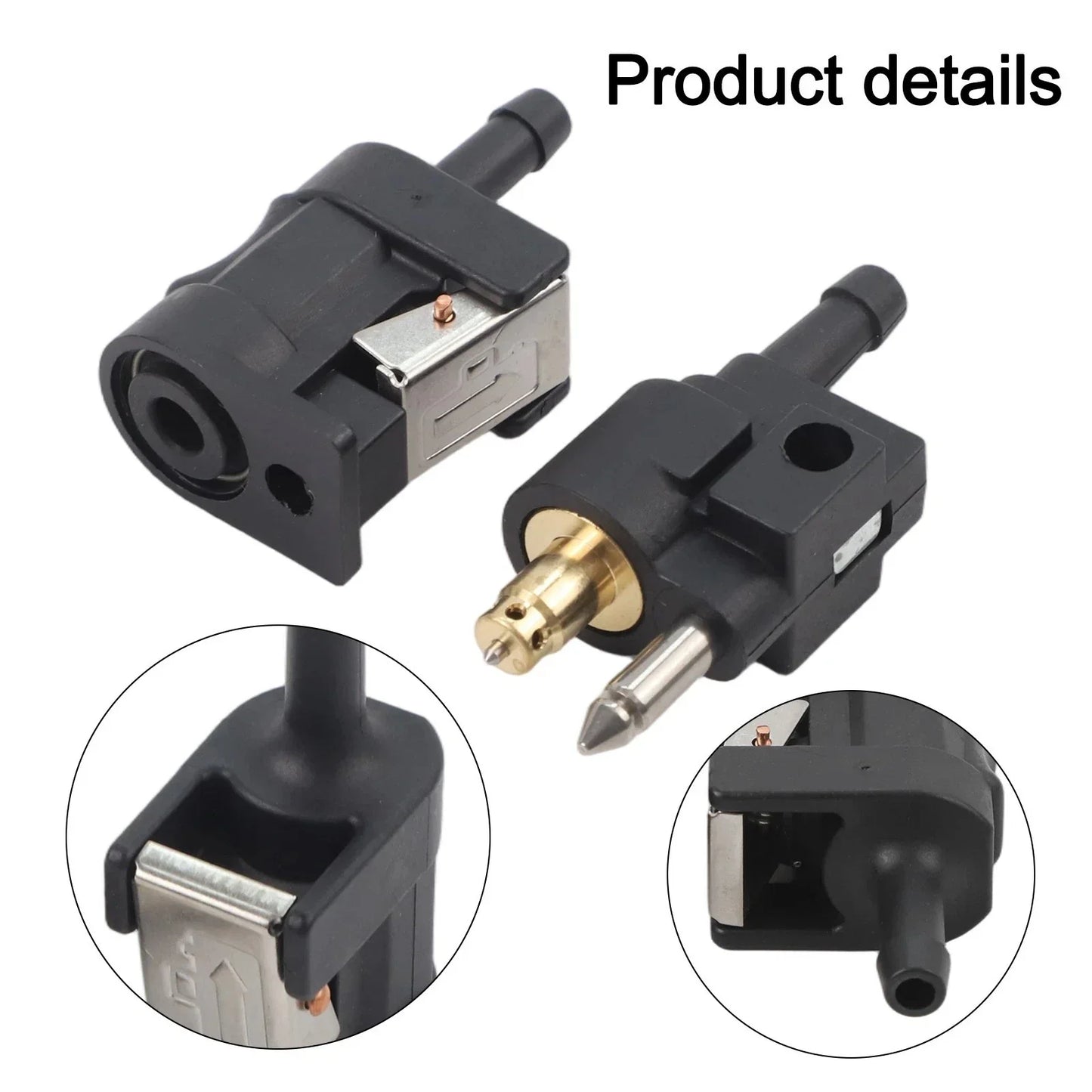2 x Fuel Line Connector for Outboard Motor Engine Male & Female