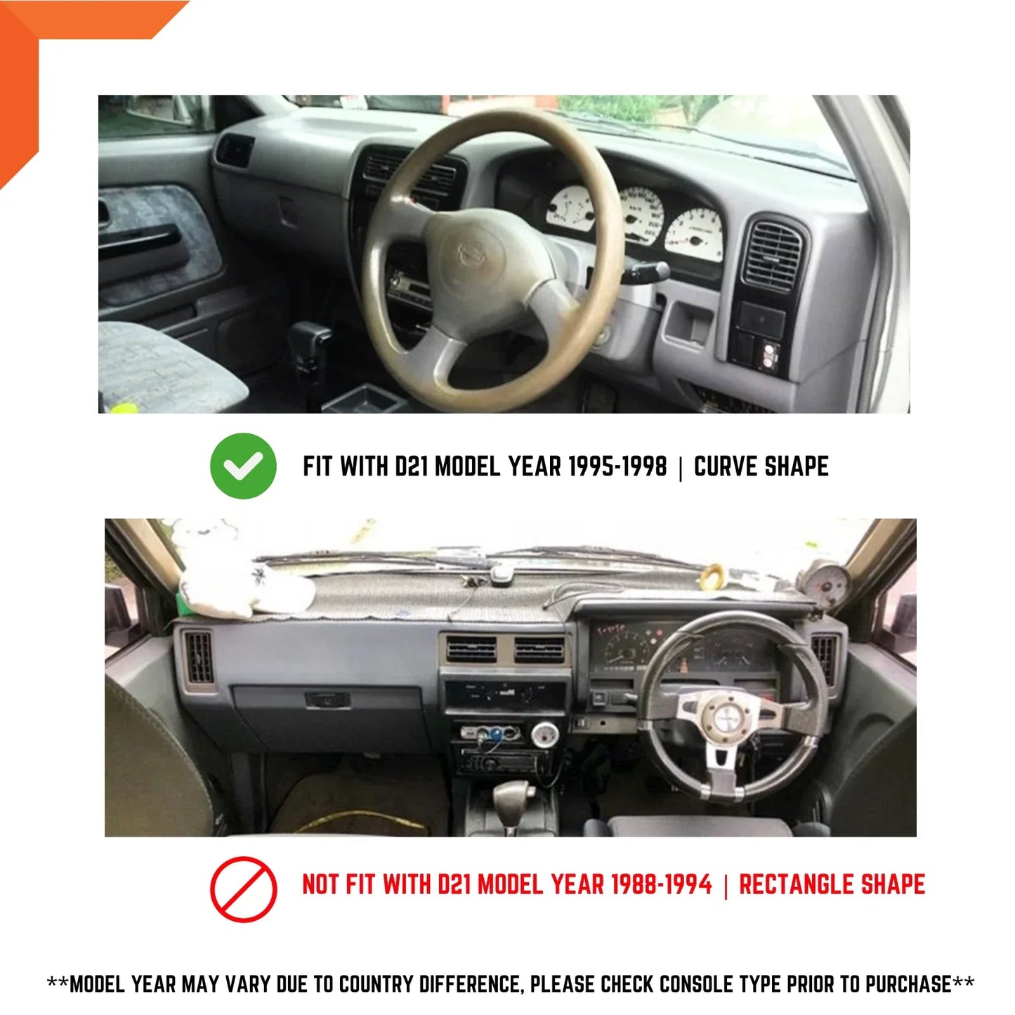 Dash Mat Carpet Cover for Nissan Navara D21 (1997-2001)