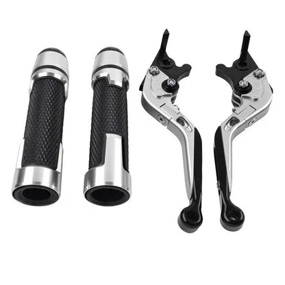 Silver Brake Clutch Lever Handlebar Grip Set for Yamaha XSR900 (2016-2023)