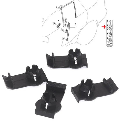 4 x Front Window Regulator Clips for BMW X5 (2000-2006)