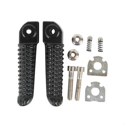 Black Driver Passenger Footpegs for Yamaha YZF R1 R6 (1998-2025) (2003-2020)