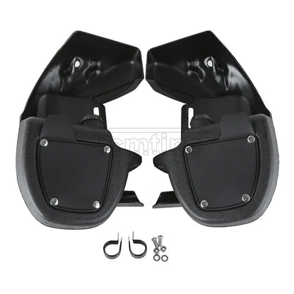 Lower Vented Leg Fairings Black for Harley Touring Street Glide (1983-2013)