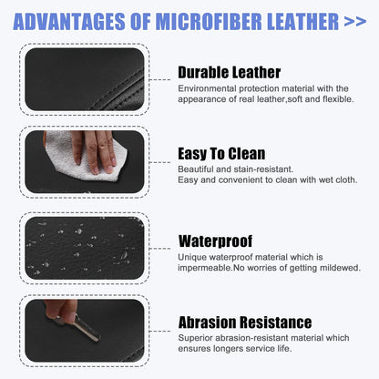 Center Console Armrest Cover for Hyundai Tucson 2016-2021 Faux Leather Black