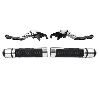 Silver Brake Clutch Lever Handlebar Grip Set for Yamaha XSR900 (2016-2023)