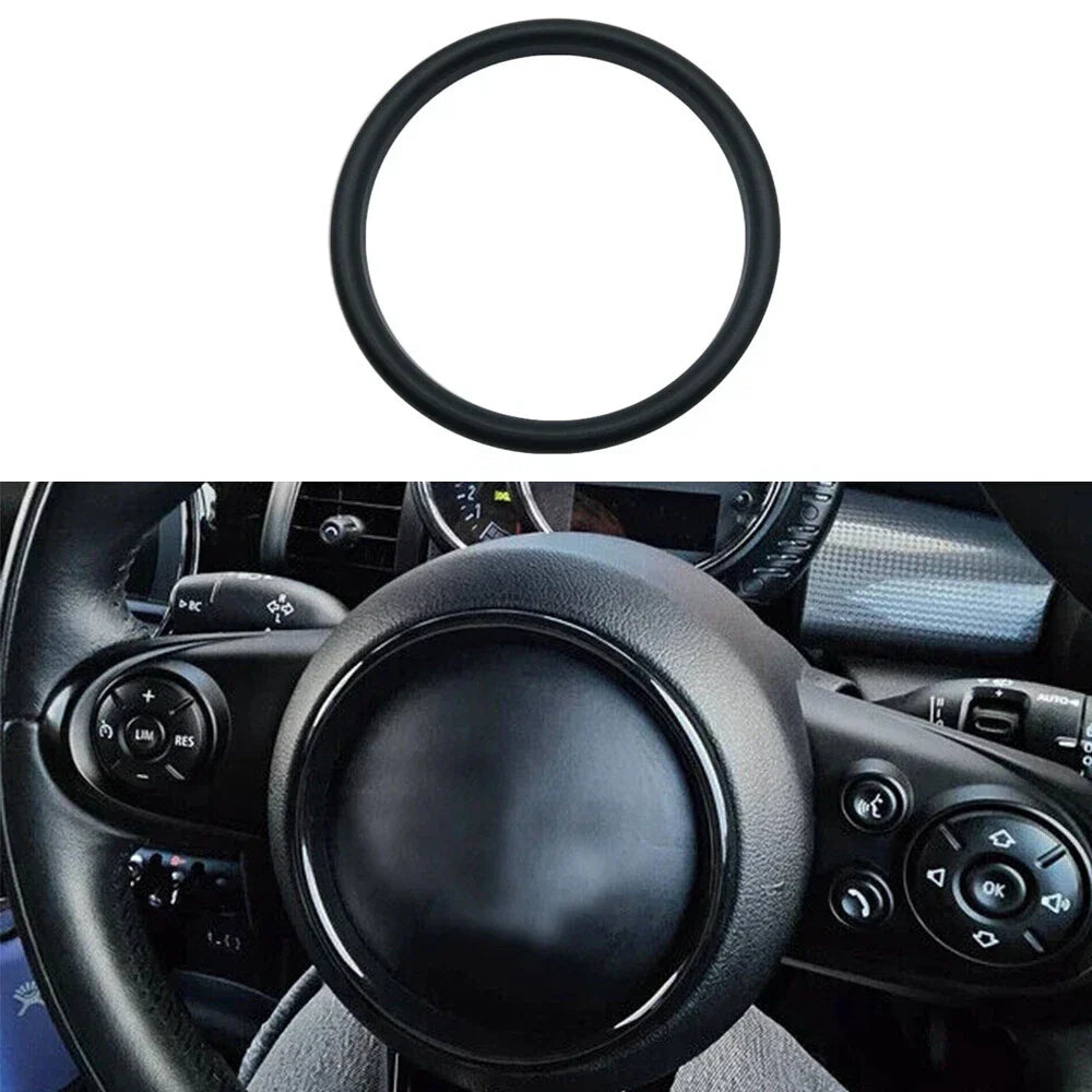 Car Steering Wheel Center Ring Cover Black for BMW MINI F54 F55 F56 F57 F60 (2014-2023)